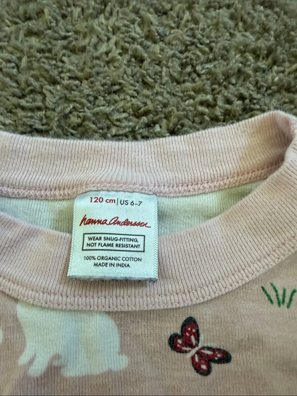Hanna Andersson Pink Bunny Print Pajama Set